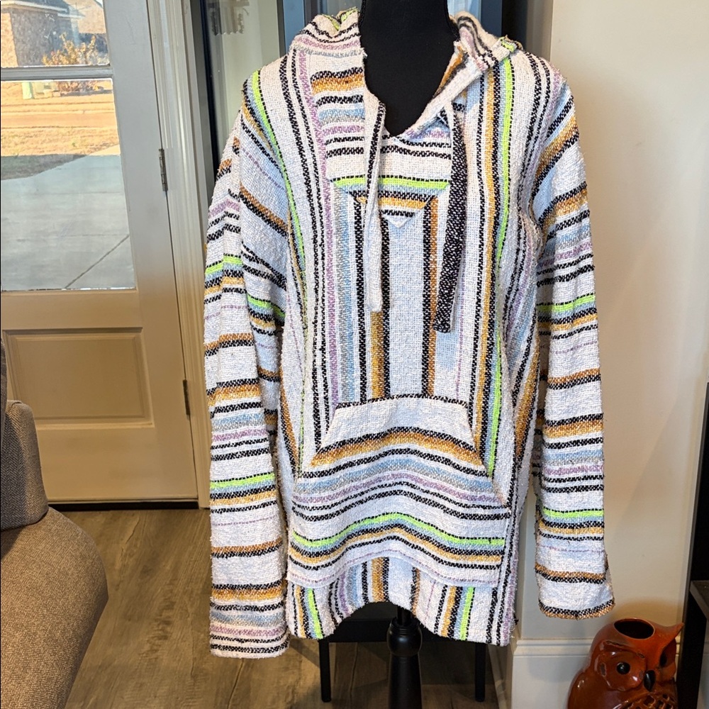 Striped Multicolor Hooded Sweater